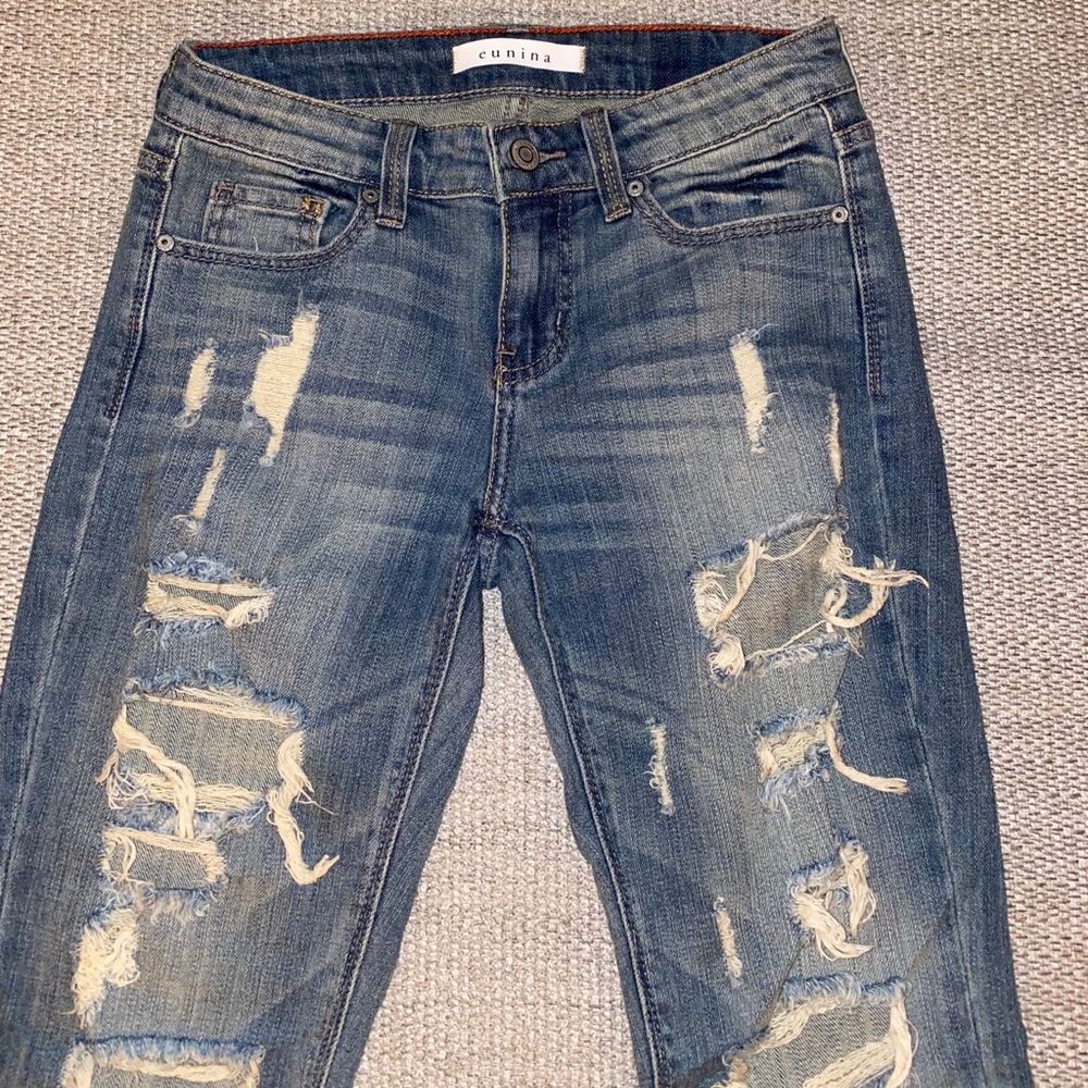 Eunina Ripped Mid Rise Skinny Jeans - Picture 4 of 10